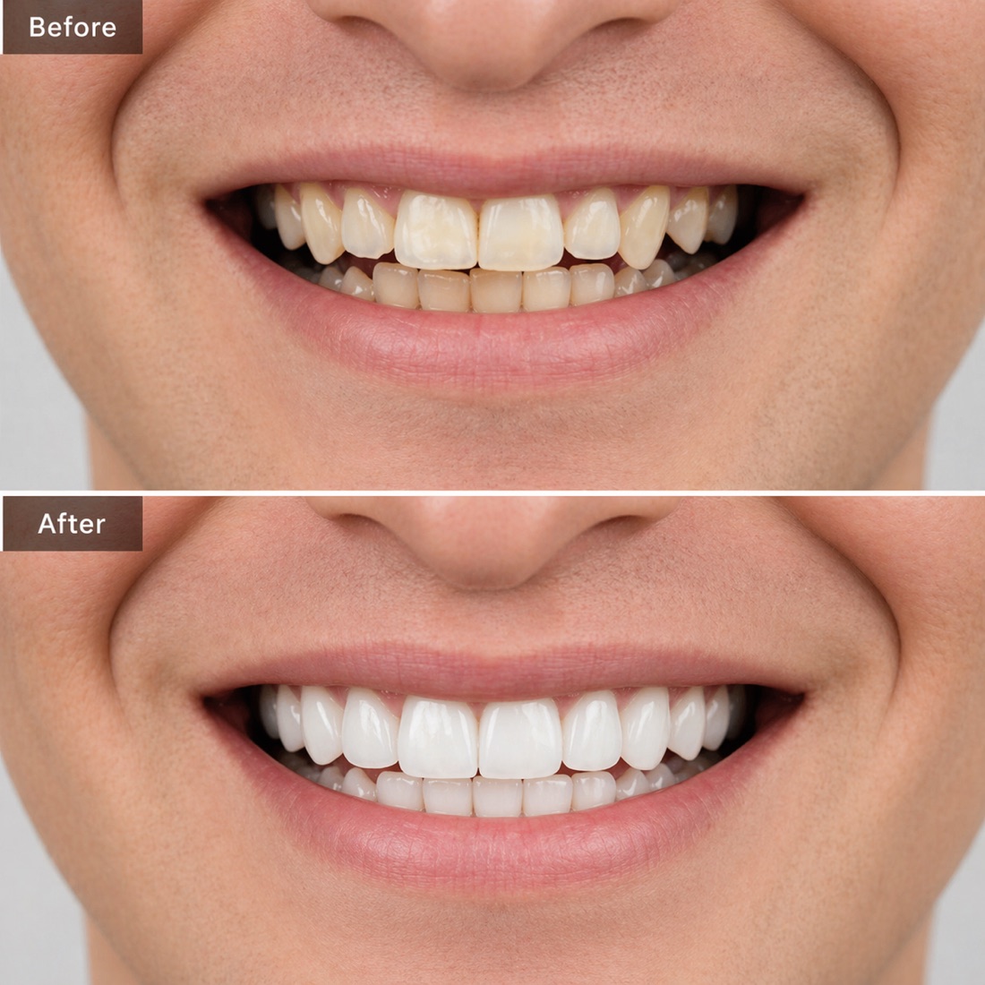 Before and after real riverside dental crowns transformations case